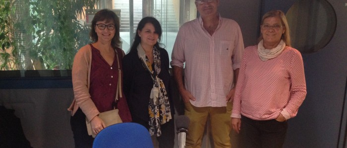 Ana Valverde, fotògrafa, Clara Micolau, advocada, Ferran Tost, regidor de comerç i Meritxell Camps de TIMIT