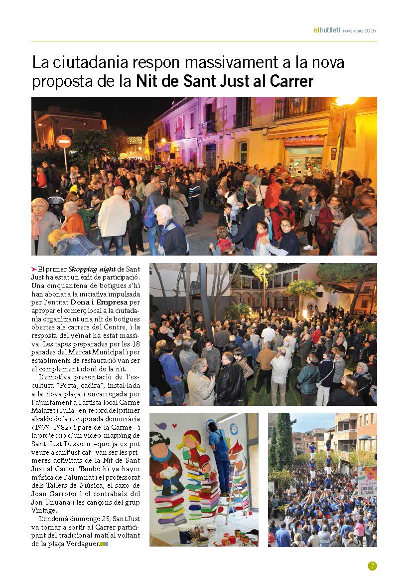El Butlletí de Sant Just - Novembre 2015